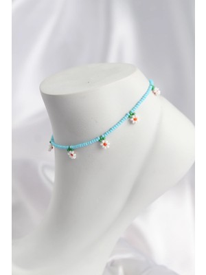 Twin Store Renk Boncuklu Papatya Motifli Halhal