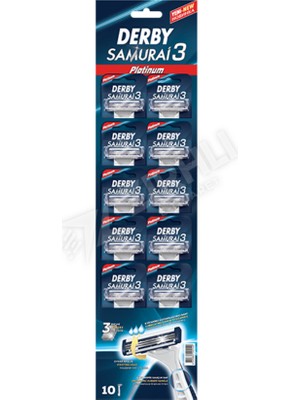 4 Adet Derby Samurai 3 Tıraş Bıçağı 10 Lu Kartela