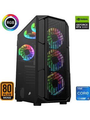 Xaser XSR577 I5 12400F 16GB Ram 512GB M.2 Nvme SSD 12GB RTX3060 Ekran Kartı Oyun Hazır Sistem