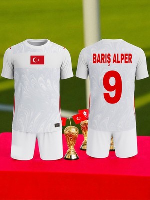 Bite Nose Beyaz Türkiye Barış Alper 9 Numara Çocuk 2026/28 Milli Takım Forma T-Shirt Özel Tasarım Yeni Sezon