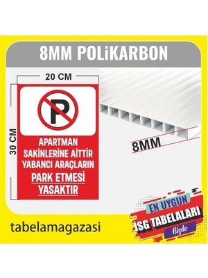 DRK PRINT Drk Prınt Depo Önü Park Yapılmaz Tabelası Polikarbon