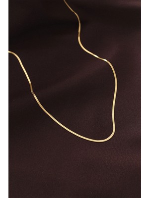Twin Store Çelik Gold Renk 60 cm Ince Italyan Zincir Kolye
