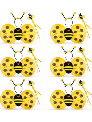 Twin Store 6'lı Arı Kostüm Seti – Kanat Taç Asa