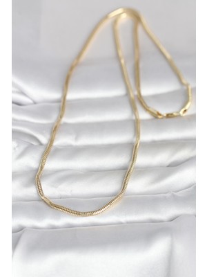 Hobibahçem cm 14K Gold Renk Yılan Zincir Model 60 cm Kadın Kolye