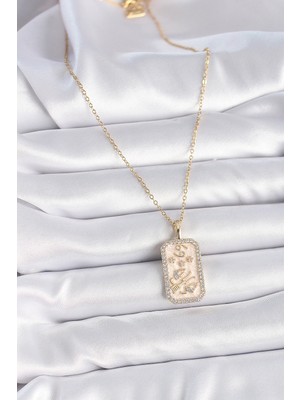 Hobibahçem 316L Çelik Gold Renk Zincir Yengeç Burcu Zirkon Taşlı Kadın Kolye