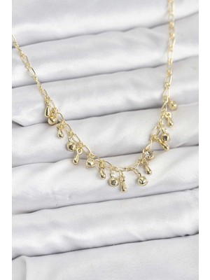 Twin Store Çelik Zincir Gold Renk Kadın Kolye - TJ-BKO10786