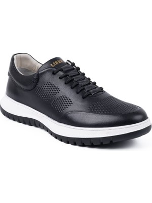 Libero LZ5906 Unisex Hakiki Deri Eva Antik Günlük Comfort Ayakkabı Siyah