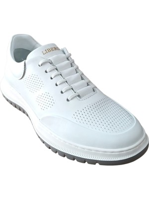 Libero LZ5906 Unisex Hakiki Deri Eva Antik Günlük Comfort Ayakkabı Beyaz