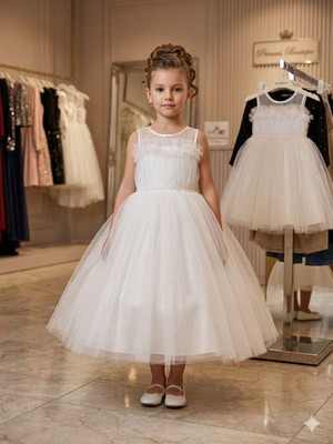 Kız Çocuk Abiye Elbise Tarlatanlı