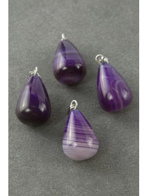 Bijuteri Net Akik Damla Doğaltaş Kolye Ucu 1 Adet