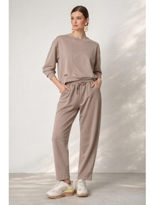 My Flamenco Modal Karışımlı Crop Sweatshirt & Relax Fit Eşofman Takımı