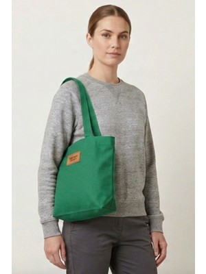 Baran Işık El Yapımı Bez Çanta Kanvas Tote Bag Kadın Günlük Şık Kullanım