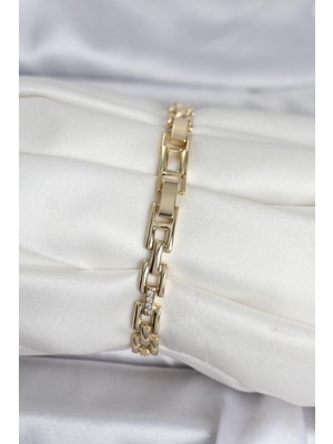 Hobibahçem Xuping Zincir Model Gold Renk Kadın Bileklik