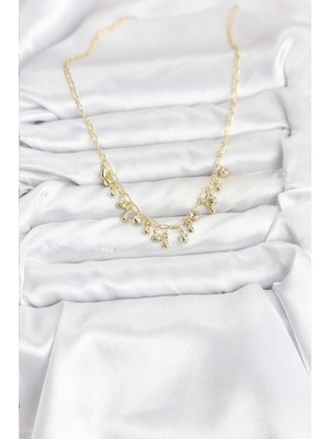 Hobibahçem 316L Çelik Zincir Gold Renk Kadın Kolye