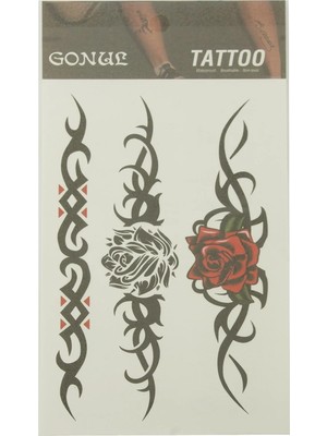 Rivera Tech Rvrtaks Gül Tattoo Dövme Sticker