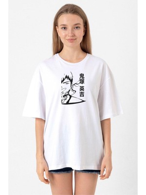 Great Teacher Anime Poster Beyaz Kadın Oversize Tshirt