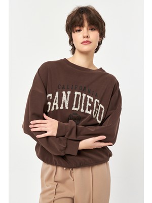 My Flamenco Oversize Baskılı Günlük Sweatshirt