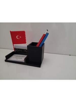 Alse 3D Kalemlik • Kartvizitlik • Notluk | 3’ü 1 Arada Ofis Masası Düzenleyici