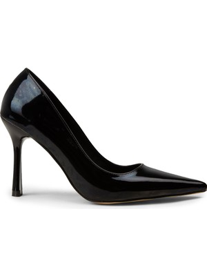 Deery Kadın Siyah Rugan Stiletto - K0439ZSYHC01