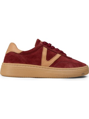 Deery Kadın Bordo Hakiki Süet Sneaker Ayakkabı - N0170ZBRDC01