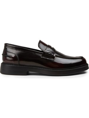 Deery Erkek Bordo Hakiki Deri Loafer Ayakkabı - 02021MBRDC03