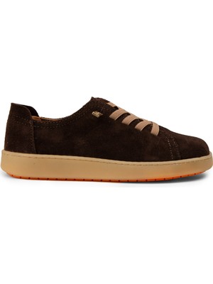 Deery Kadın Hakiki Süet Kahverengi Sneaker Ayakkabı - SE605ZKHVC01