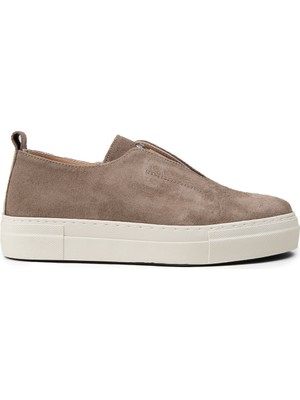 Deery Kadın Hakiki Süet Vizon Renk Sneaker Ayakkabı - R2233ZVZNC01