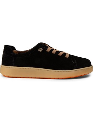 Deery Kadın Hakiki Süet Siyah Sneaker Ayakkabı - SE605ZSYHC02