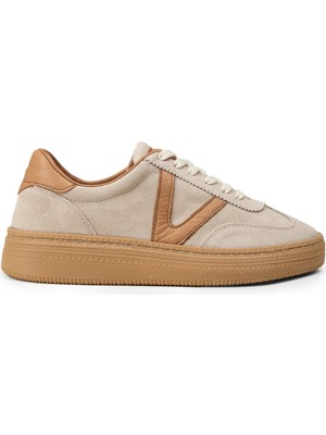 Deery Kadın Hakiki Süet Bej Sneaker Ayakkabı - N0170ZBEJC01