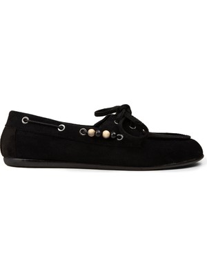 Deery Kadın Siyah Bağcıklı Loafer Ayakkabı - K2903ZSYHM01