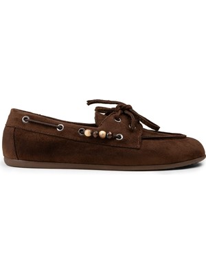 Deery Kadın Kahverengi Bağcıklı Loafer Ayakkabı - K2903ZKHVM01