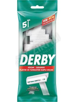 2 Adet Derby Tıraş Bıçağı 5'li Poşet Tek Bıçaklı