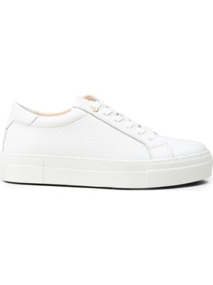 Deery Kadın Hakiki Deri Beyaz Sneaker Ayakkabı - R2571ZBYZC01