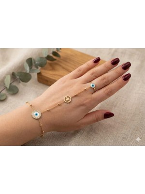 Tılsım Accesories Çelik Şahmeran Yüzüklü Gold