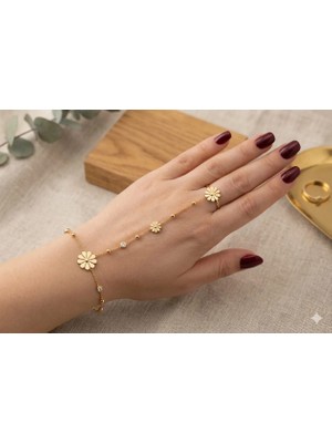 Tılsım Accesories Çelik Şahmeran Yüzüklü Gold