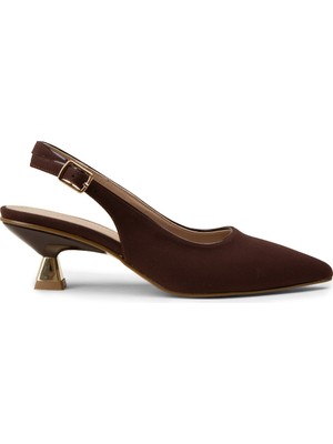 Deery Kadın Kahverengi Bantlı Topuklu Ayakkabı - K7711ZKHVM03