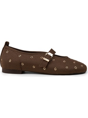 Deery Kadın Kahverengi Bantlı Babet - K4101ZKHVC01