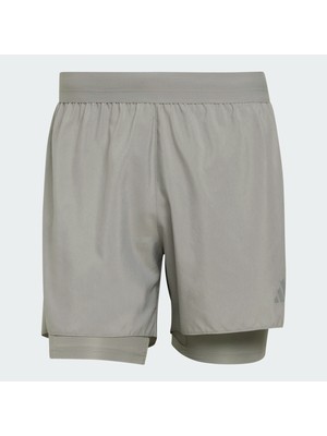 Adidas ADI365 Running Essentials 2 In 1 Erkek Şort - Gri