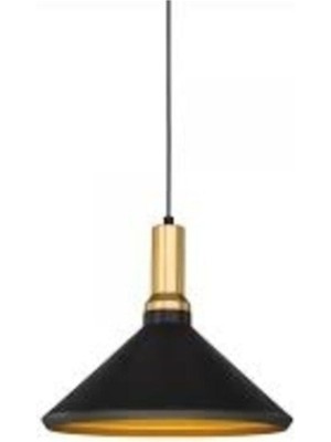 Cata CT-8201 Siyah Gold Dekoratif Sarkıt Avize | Modern Metal Tekli Tavan Lambası | Mutfak, Salon, Kafe Uyumlu