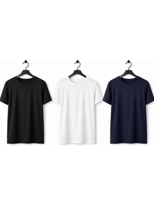 Kota T-Shirt Ünisex Modal Kumaş 2'li Siyah-Lacivert