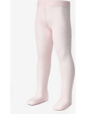 Le Mabelle Pembe Puanlı ve Kelebek Desenli Kız Çocuk Külotlu Çorap