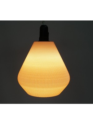 3D Baskı Zamanı Geometrik Damla Avize - Bal Peteği Dokulu Modern Lamba - Estetik Aydınlatma