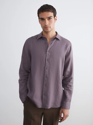 Lc Waikiki Yeni Sezon Regular Fit Uzun Kollu %100 Keten Erkek Gömlek