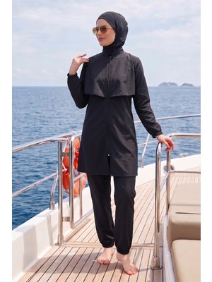 Haliç Mayo Paraşüt Tam Kapalı Tesettür Mayo 20251 Siyah