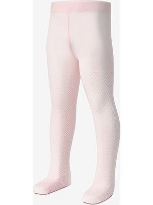 Le Mabelle Pembe Zigzak Desenli Kız Çocuk Külotlu Çorap