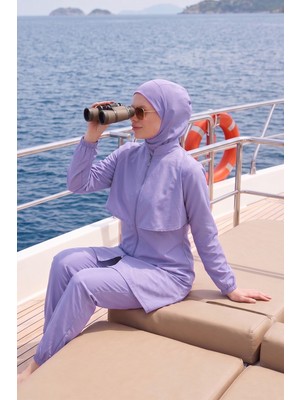 Haliç Mayo Paraşüt Tam Kapalı Tesettür Mayo 20251 Lila
