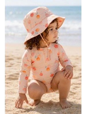 Lollie Baby&Kids Uv Korumalı Mayo Şapka Takım Bebek & Çocuk - Peach