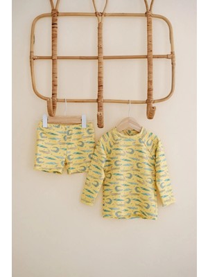 Lollie Baby&Kids Uv Korumalı Mayo Şapka Takım Bebek & Çocuk - Crocodiles