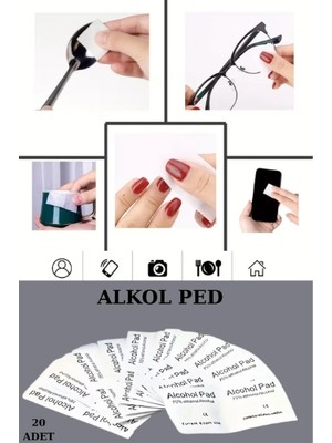 Uni Zer Oje Çıkarıcı Alkol Ped 20 Adet Yeni Nesil Oje Çıkarıcı Tüysüz Mendil Ped Çok Amaçlı Mini Mendil