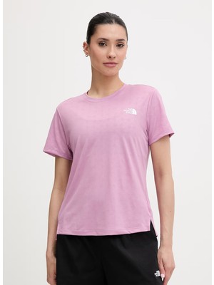 The North Face Embossed Kadın Mor Tişört (NF0A8G8CG6E1)